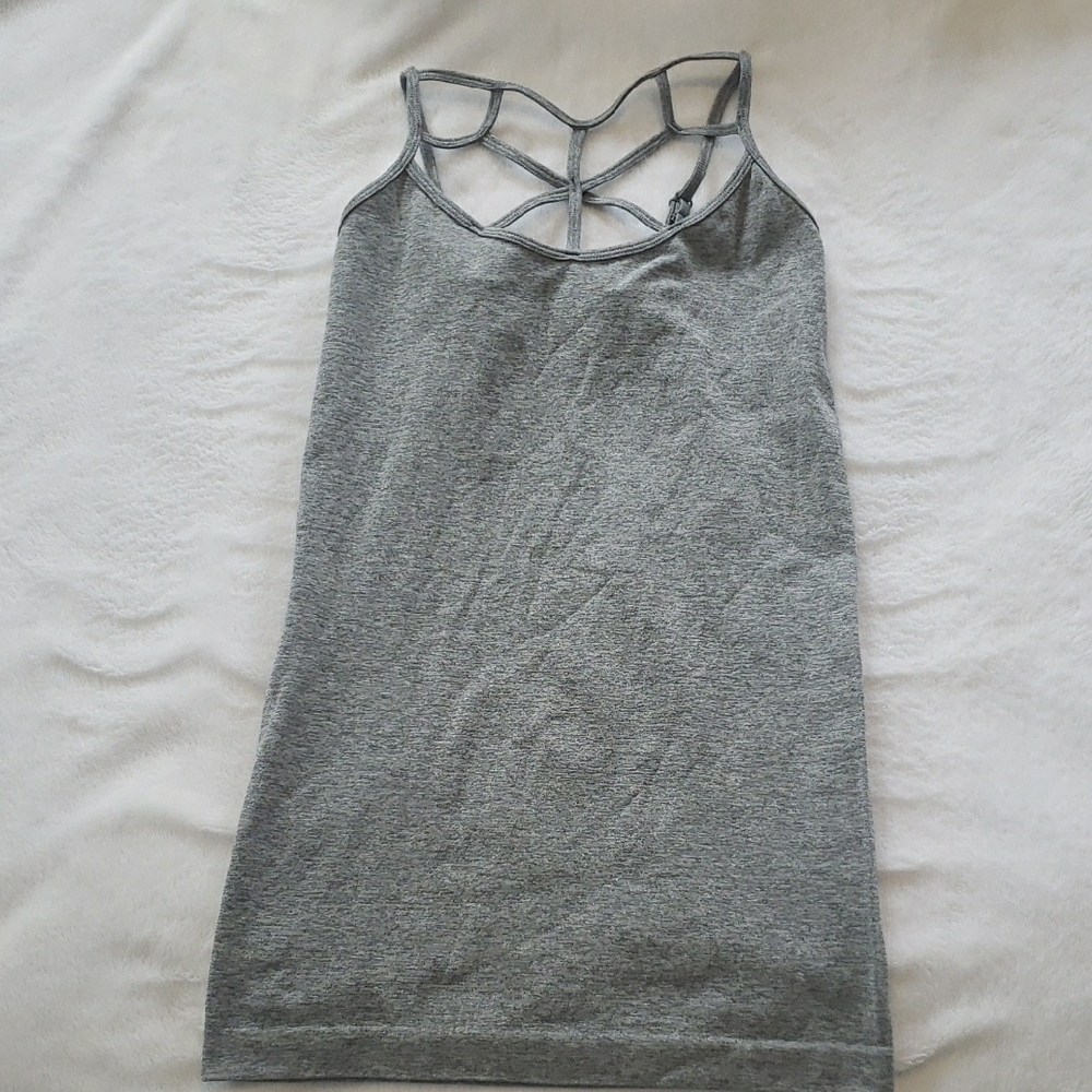 Gray Caged Tank Top